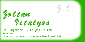 zoltan vitalyos business card